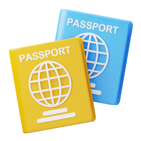 Pasaporte  3D Icon