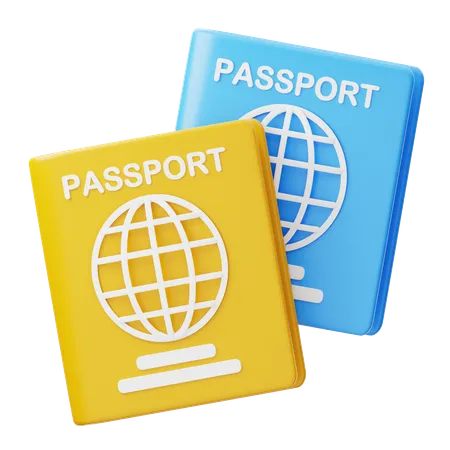 Pasaporte  3D Icon