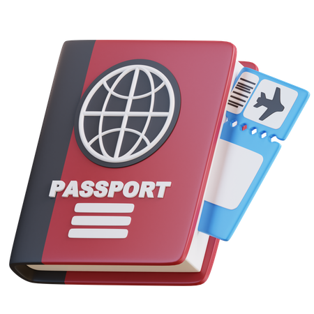 Pasaporte  3D Icon