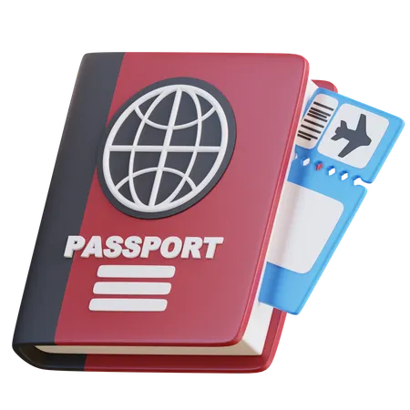 Pasaporte  3D Icon