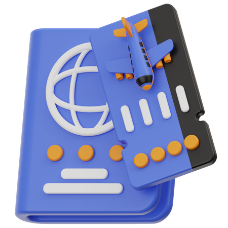 Pasaporte  3D Icon