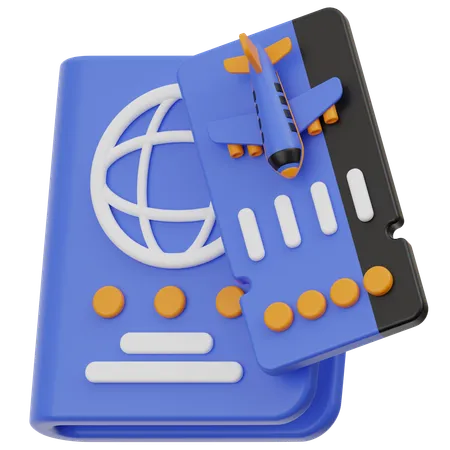 Pasaporte  3D Icon