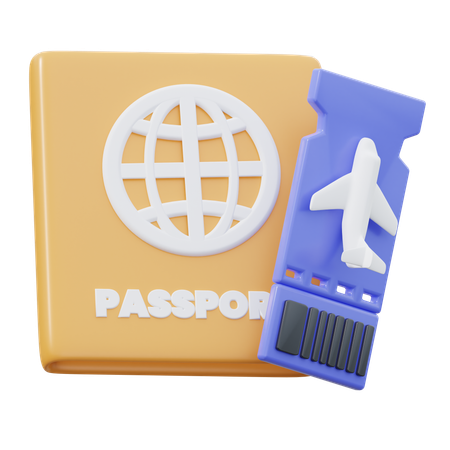 Pasaporte  3D Icon