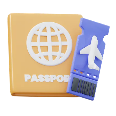 Pasaporte  3D Icon