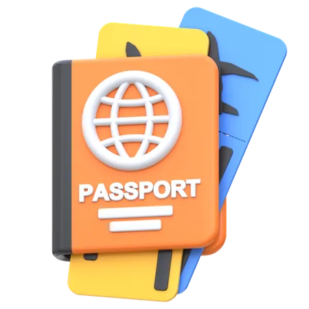 Pasaporte  3D Icon