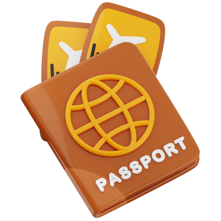 Pasaporte  3D Icon