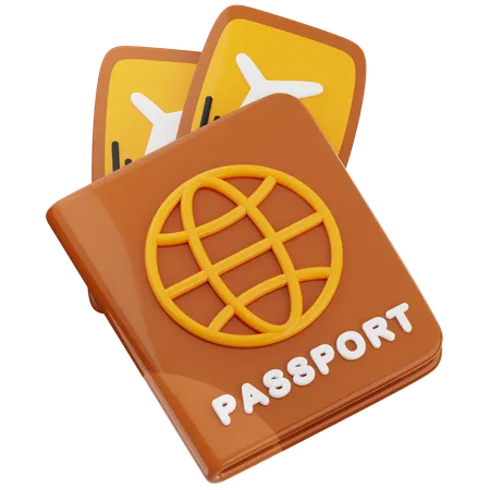 Pasaporte  3D Icon