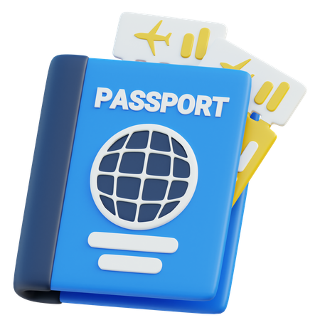 Pasaporte  3D Icon