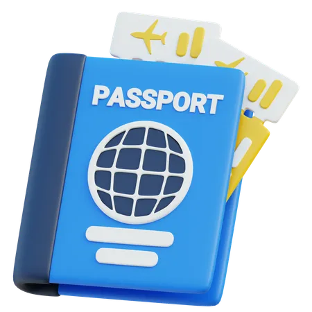 Pasaporte  3D Icon