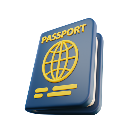 Pasaporte  3D Icon