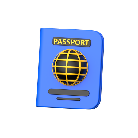 Pasaporte  3D Icon