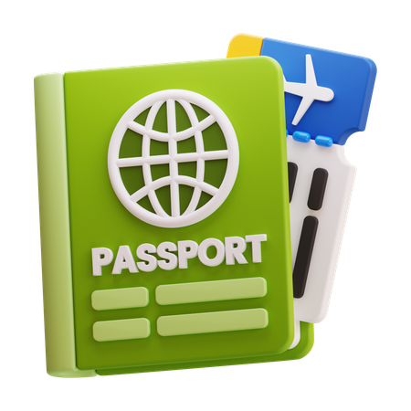 Pasaporte  3D Icon