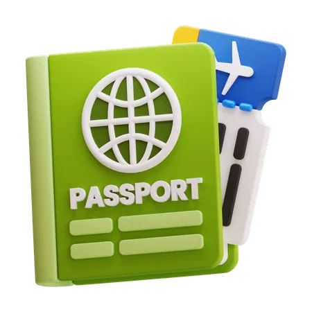 Pasaporte  3D Icon