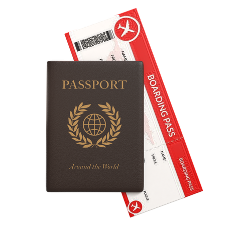 Pasaporte  3D Icon