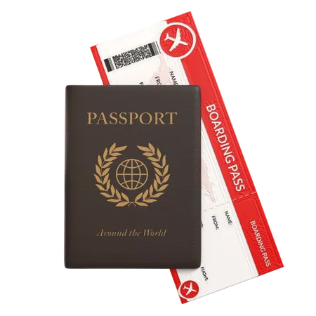 Pasaporte  3D Icon