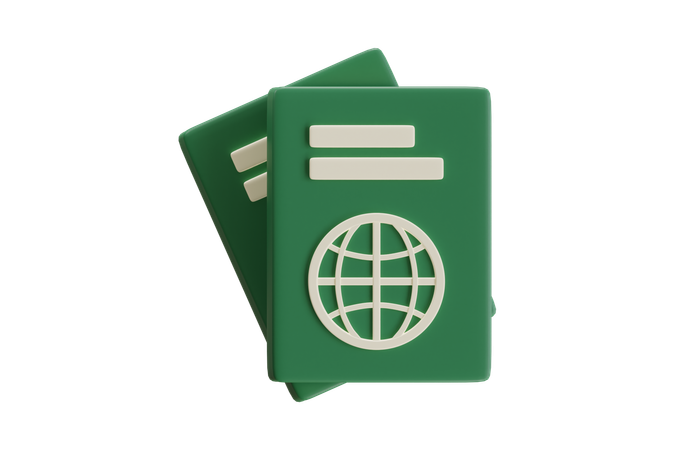 Pasaporte  3D Icon