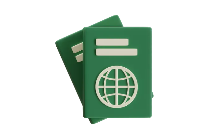 Pasaporte  3D Icon