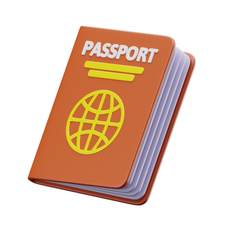 Pasaporte  3D Icon