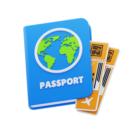 Pasaporte  3D Icon