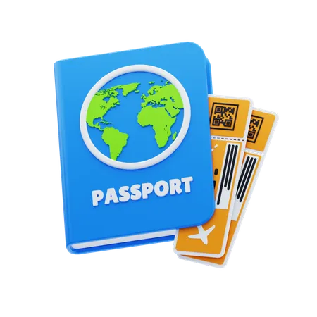 Pasaporte  3D Icon