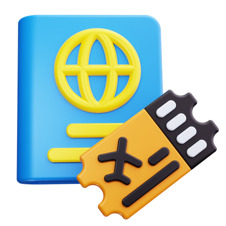 Pasaporte  3D Icon