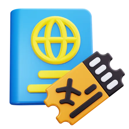 Pasaporte  3D Icon