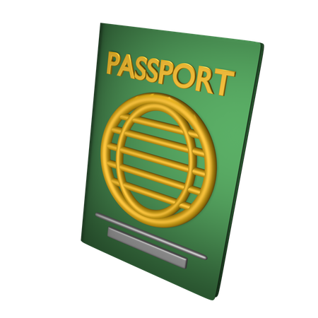 Pasaporte  3D Icon