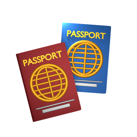 Pasaporte  3D Icon