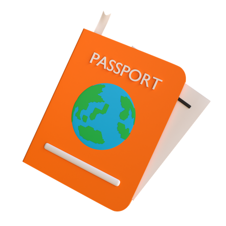 Pasaporte  3D Icon