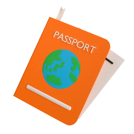 Pasaporte  3D Icon