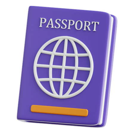 Pasaporte  3D Icon