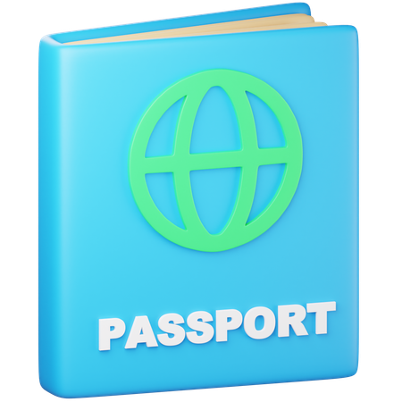 Pasaporte  3D Icon