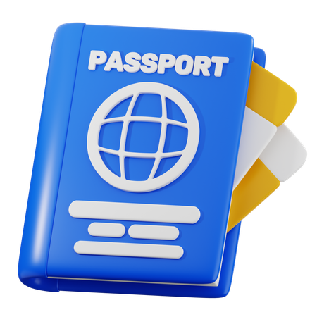 Pasaporte  3D Icon