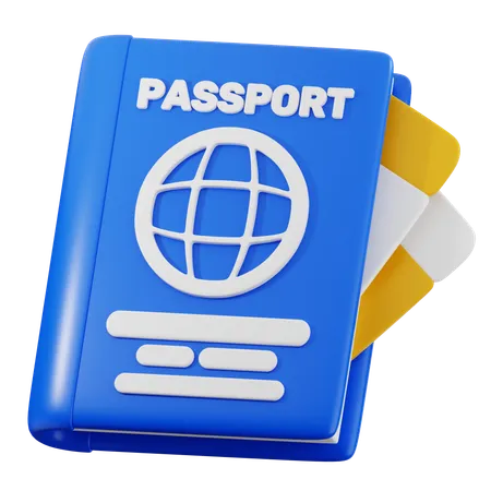 Pasaporte  3D Icon