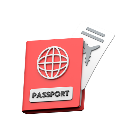 Pasaporte  3D Icon