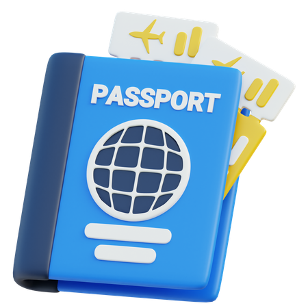 Pasaporte  3D Icon