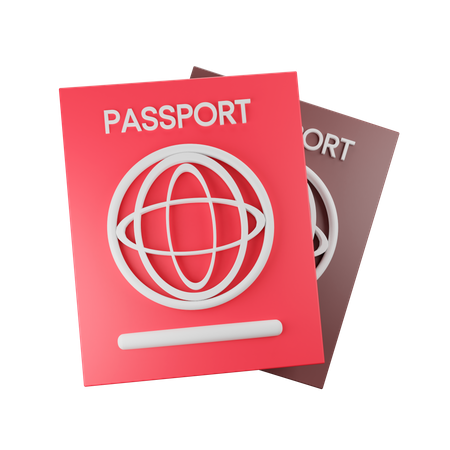 Pasaporte  3D Icon