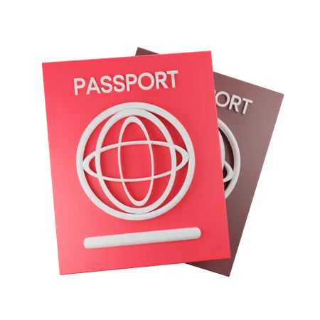 Pasaporte  3D Icon