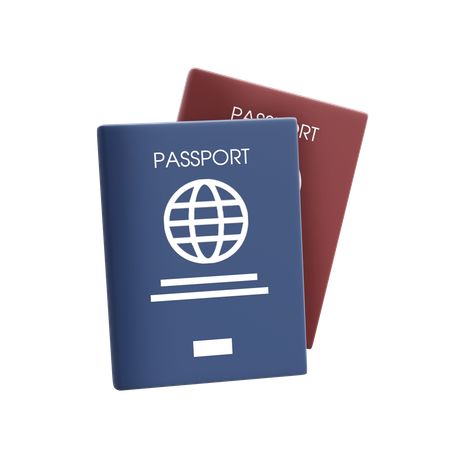 Pasaporte  3D Illustration