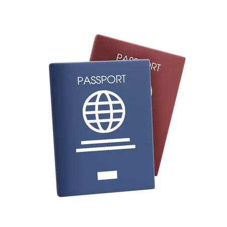 Pasaporte  3D Illustration