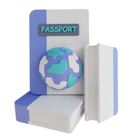 Pasaporte  3D Illustration