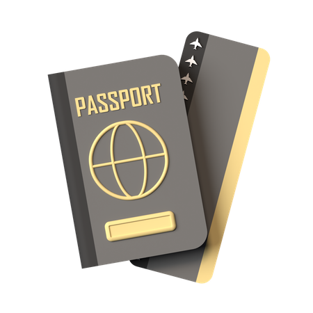 Pasaporte  3D Icon