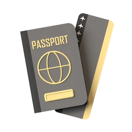 Pasaporte  3D Icon