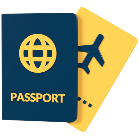 Pasaporte  3D Icon