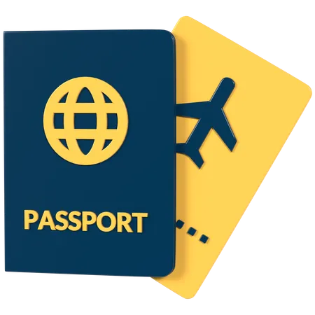 Pasaporte  3D Icon