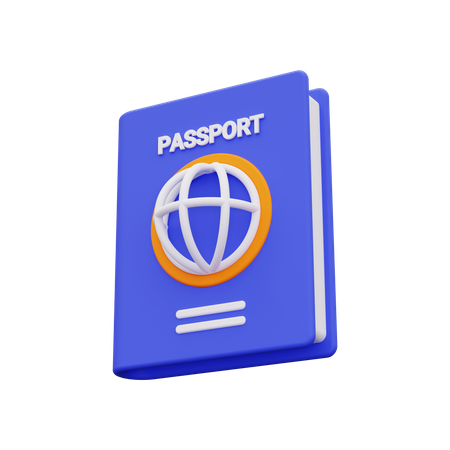 Pasaporte  3D Icon