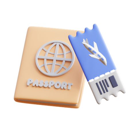 Pasaporte  3D Icon