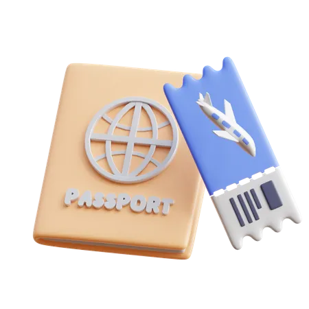 Pasaporte  3D Icon