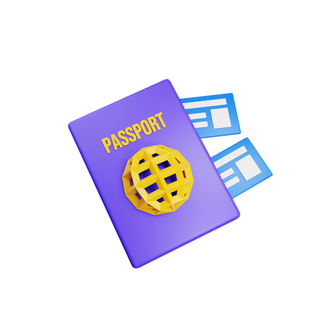 Pasaporte  3D Icon