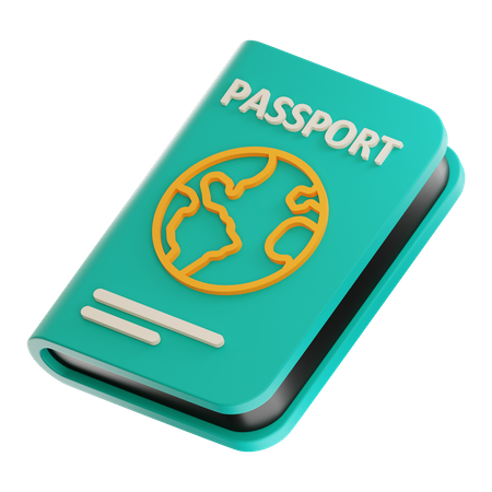 Pasaporte  3D Icon